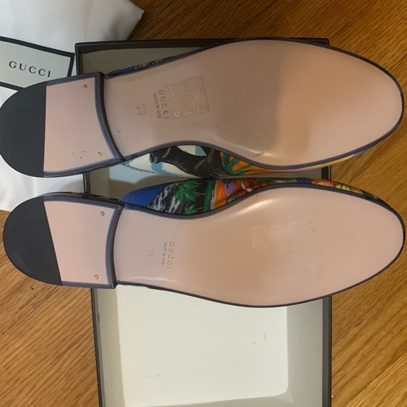 SOLD Gucci Princetown GG Canvas Horsebit Floral Backless Slipper Mules 36 Prin - Picture 2 of 6